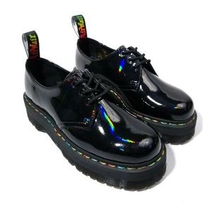 ULTRA RARE Dr. Martens 1461 Quad Platform Rainbow Patent Oxfords